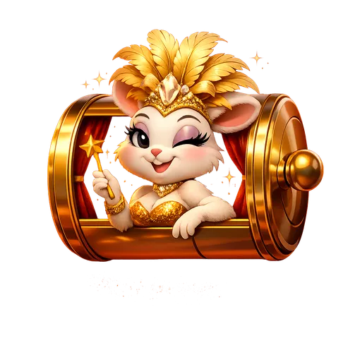 Polished 3D dolly mascot figure with soft rim lighting on clean background for Dolly Casino Italia promo section